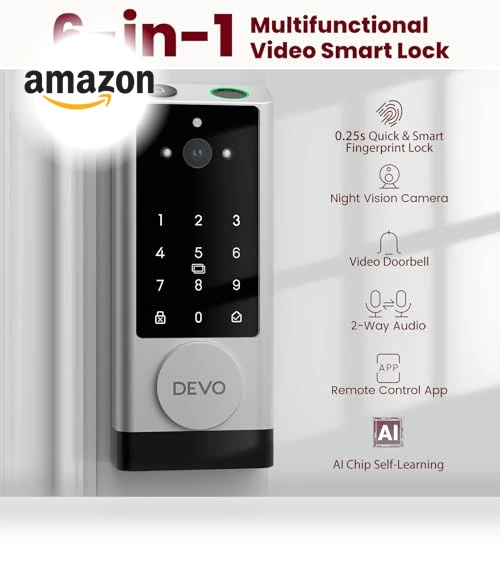 Video Smart Lock with Camera & Doorbell — Smart Home Security, Devo