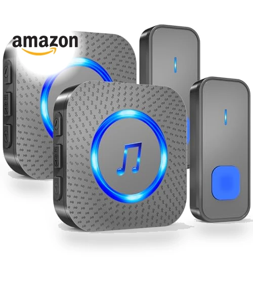 Wireless Doorbell with 2 Receivers 2 Buttons — Kits, SURFOU
