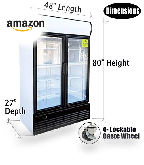 2-Door Glass Merchandiser Display Fridge — Showcase Coolers, cooler depot