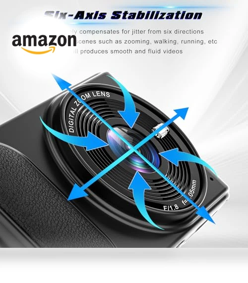4K UHD Digital Camera with Autofocus and Anti-Shake — Compact Digital Cameras, TAOQQI