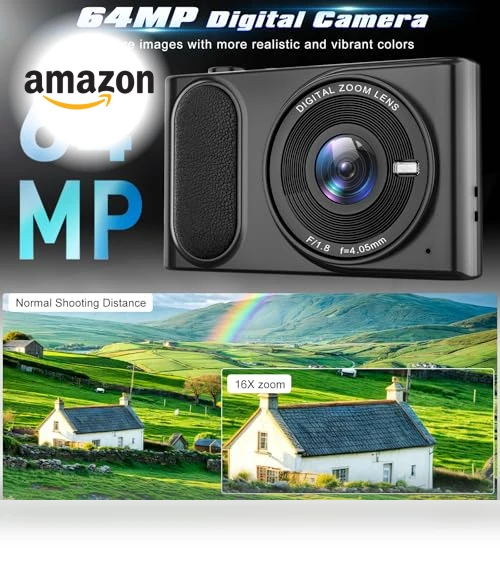4K UHD Digital Camera with Autofocus and Anti-Shake — Compact Digital Cameras, TAOQQI