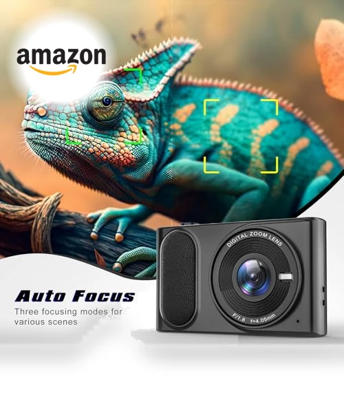 4K UHD Digital Camera with Autofocus and Anti-Shake — Compact Digital Cameras, TAOQQI