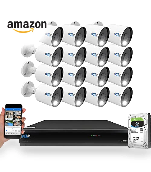 8MP Full Time Color Night Vision Security Camera System — Outdoor Security Cameras, GW Security