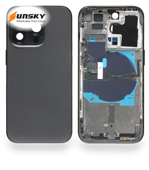 Battery Back Cover with Power + Volume Flex Cable + Wireless Charging Module — Back Covers