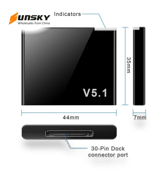 Bluetooth 30Pin Audio Receiver — Receivers & Adapters, I-WAVE