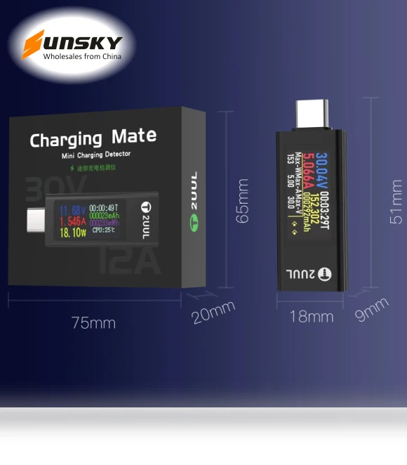 Charging Mate Type-C Mini Charging Detector — Battery Testers, 2UUL