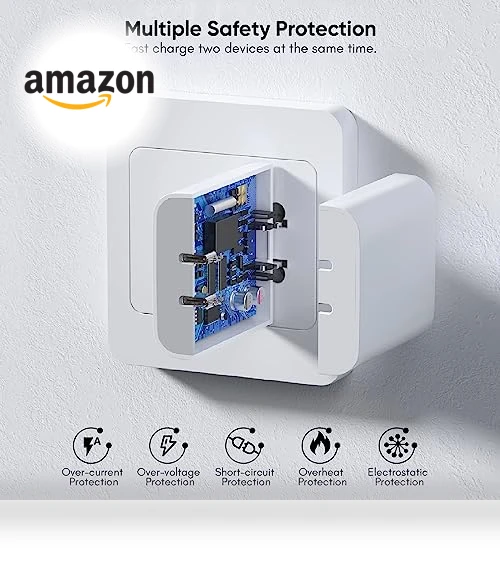 Dual USB C Charger Block with Lightning Cable — Lightning, Shenzhen Jiaxingyuan Technology Co., Ltd.