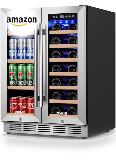 Dual Zone Wine and Beverage Refrigerator — Drink Coolers, ORYMUSE