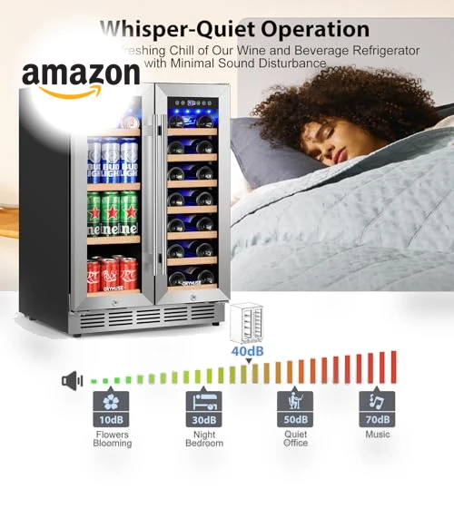 Dual Zone Wine and Beverage Refrigerator — Drink Coolers, ORYMUSE