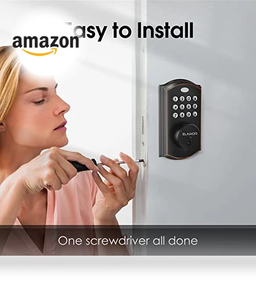 Electronic Deadbolt Lock with Keypads — Locks, ELAMOR