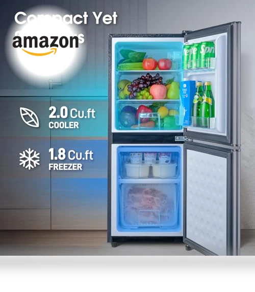 Fridge with Bottom Freezer and Drawer — Mini Fridges, Anypro