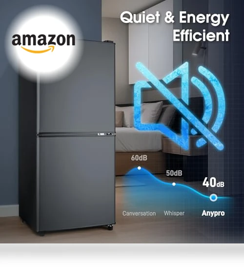 Fridge with Bottom Freezer and Drawer — Mini Fridges, Anypro