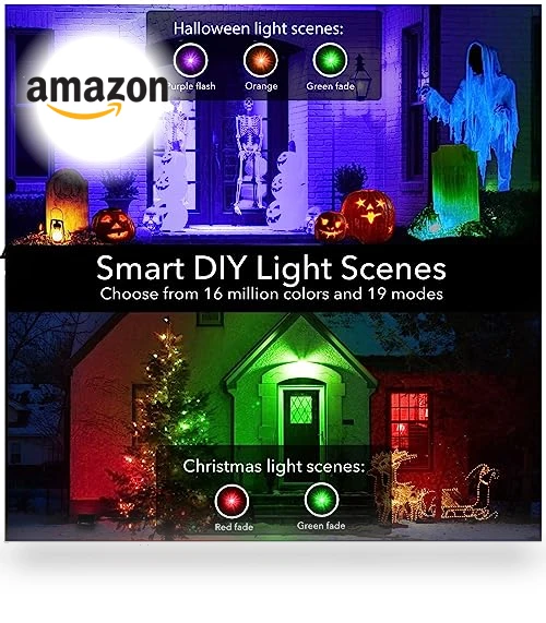 LED Flood Light 80W, Outdoor RGB Color Changing, Smart Floodlights RGBW — Outdoor Security & Flood Lighting, ILC