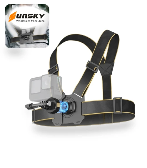 Magnetic Quick-release Chest Strap Harness Belt — Chest Camera Mounts, PULUZ