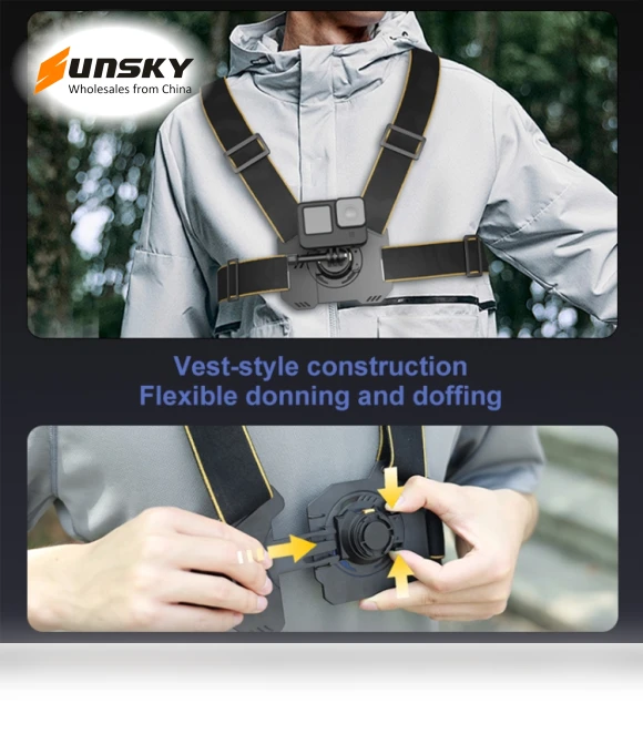 Magnetic Quick-release Chest Strap Harness Belt — Chest Camera Mounts, PULUZ