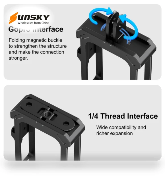 Metal Protective Cage Rig Housing Frame with Expand Cold Shoe Base & Tripod Adapter — Camera Brackets, PULUZ