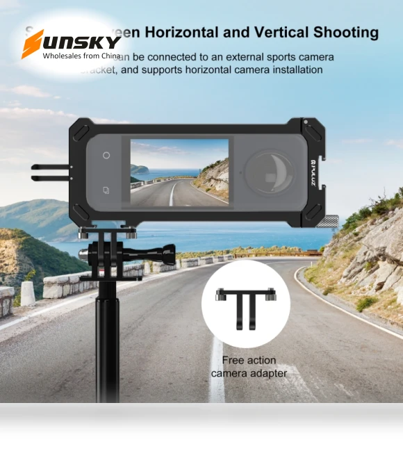 Metal Protective Cage Rig Housing Frame with Expand Cold Shoe Base & Tripod Adapter — Camera Brackets, PULUZ