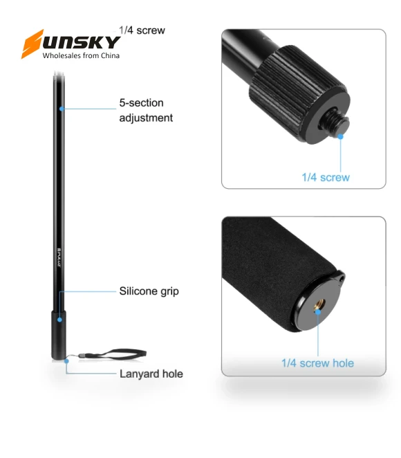 Metal Selfie Stick Monopod — Selfie Sticks, PULUZ