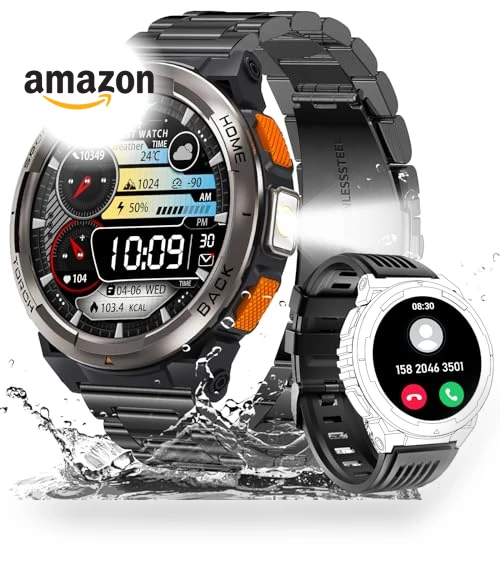 Military Smart Watch with Flashlight — Smartwatches, EIGIIS