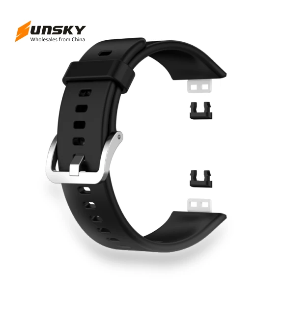 Silicone Watch Band with Stainless Steel Buckle — Bands, Huawei