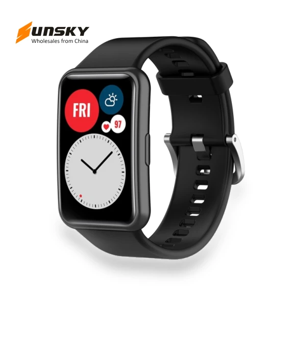 Silicone Watch Band with Stainless Steel Buckle — Bands, Huawei