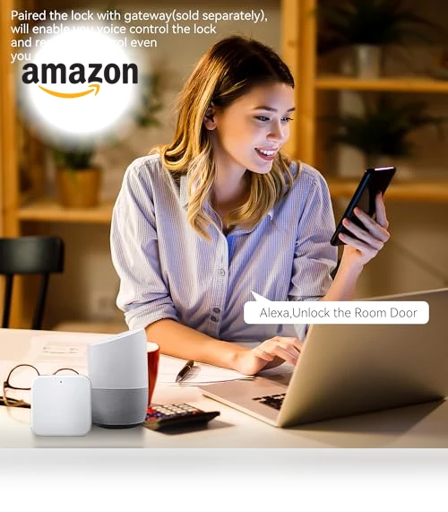 Smart Fingerprint Door Lock with Handle Set — Keyless Entry, BEBASIA