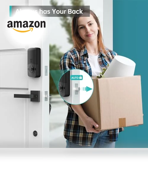 Smart Lock Front Door - Keyless Entry Door Lock with Handle Set — Biometric Security, hornbill