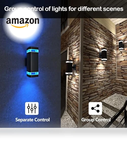 Smart Up and Down Lights Outdoor 2 Pack — Garden Illumination, wowlite