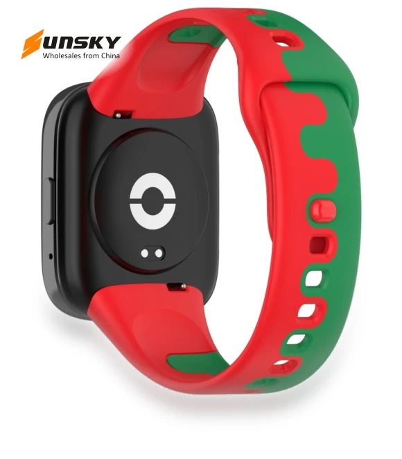 Stitching Two Color Silicone Watch Band — Watch Accessories, Redmi