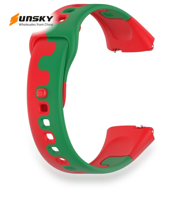 Stitching Two Color Silicone Watch Band — Watch Accessories, Redmi