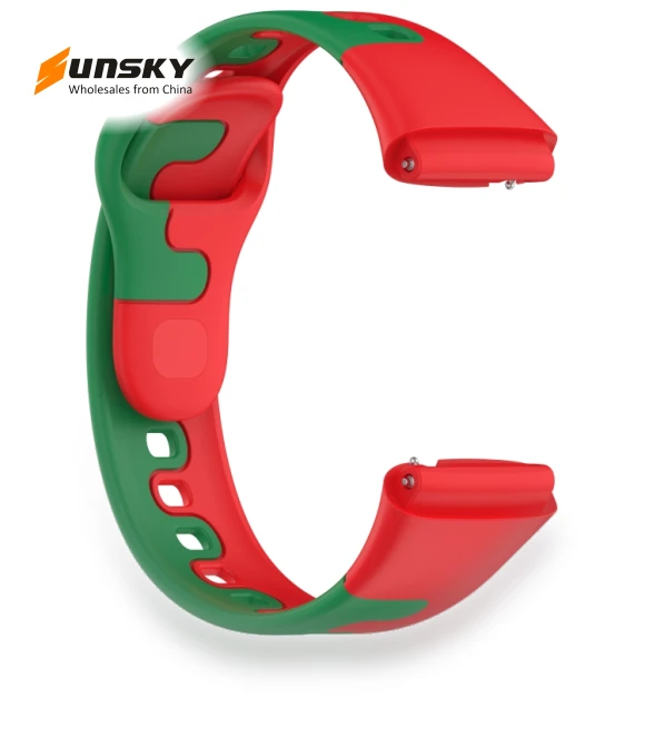 Stitching Two Color Silicone Watch Band — Watch Accessories, Redmi
