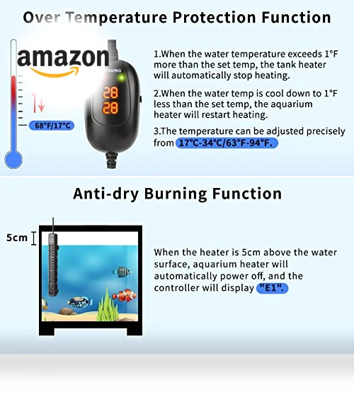 Submersible Aquarium Heater — Heaters & Chillers, HiTauing