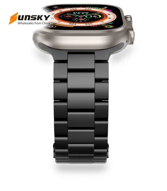 Three Beads Titanium Alloy Metal Watch Band — Watch Accessories