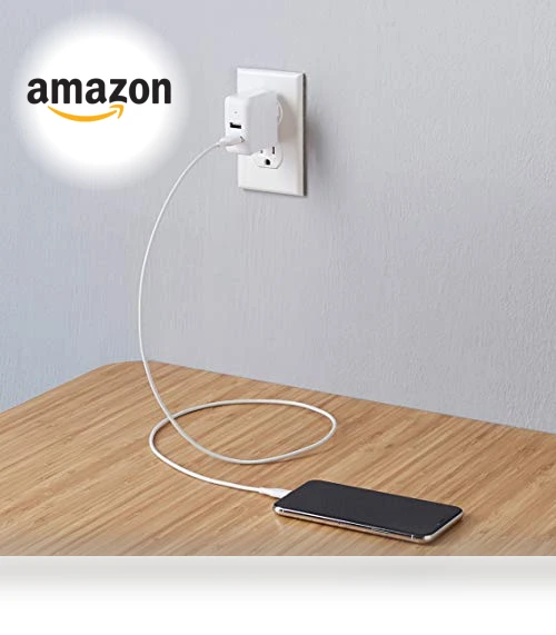 Two Port USB-A Wall Charger — Wall Chargers, Amazon Basics