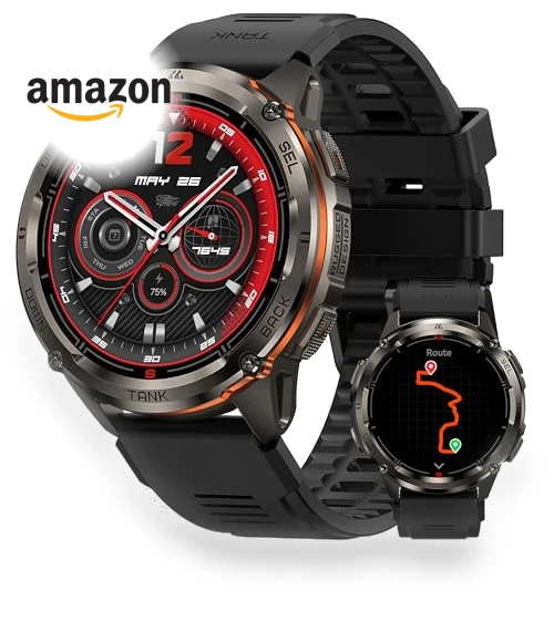 Ultra Rugged Smart Watch with GPS and Bluetooth Calling — Smartwatches, KOSPET
