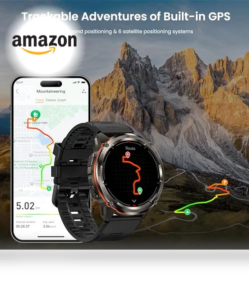 Ultra Rugged Smart Watch with GPS and Bluetooth Calling — Smartwatches, KOSPET