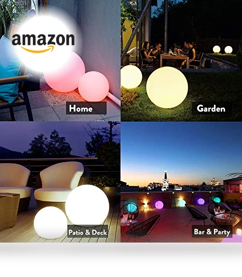 Waterproof Rechargeable LED Glowing Ball Light Orb Globe Lamp — Outdoor Light Projectors, Mr.Go