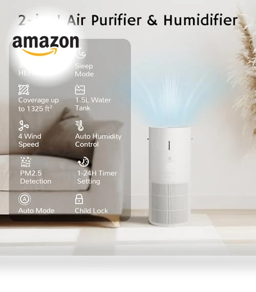 2 in 1 Air Purifier with Humidifier — Air Moisturizers, AIRTHEREAL