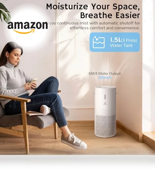 2 in 1 Air Purifier with Humidifier — Air Moisturizers, AIRTHEREAL