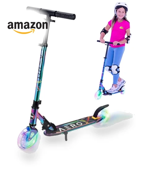 2 Wheel Kick Scooter with Dynamic Lights — Push Scooters, AERO MOBILITY