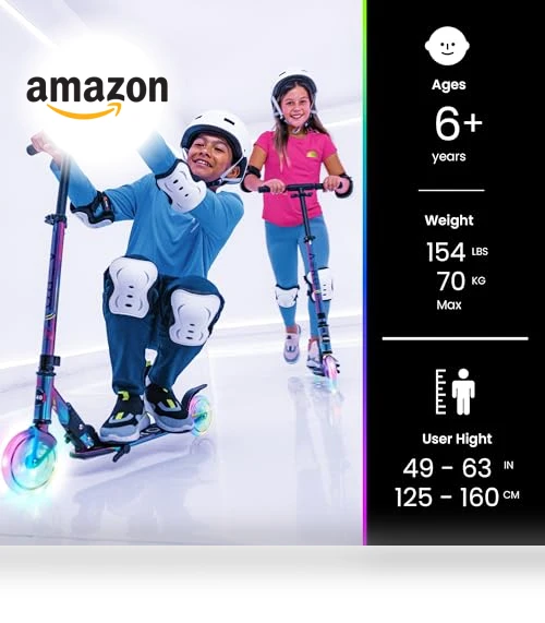 2 Wheel Kick Scooter with Dynamic Lights — Push Scooters, AERO MOBILITY