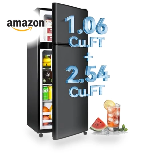 Double Door Refrigerator with Freezer — Mini Fridges, Anypro