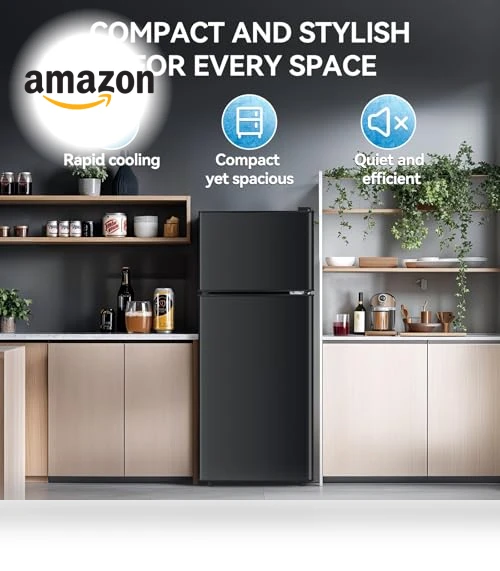 Double Door Refrigerator with Freezer — Mini Fridges, Anypro