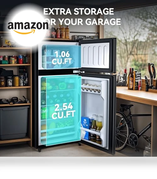 Double Door Refrigerator with Freezer — Mini Fridges, Anypro