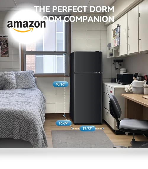 Double Door Refrigerator with Freezer — Mini Fridges, Anypro