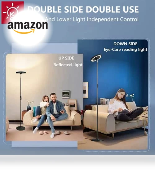 Double Side Lighting LED Floor Lamp — Standing Lights, Keepsmile