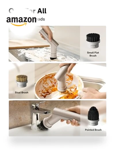 Electric Spin Scrubber — Brushes, HOTO