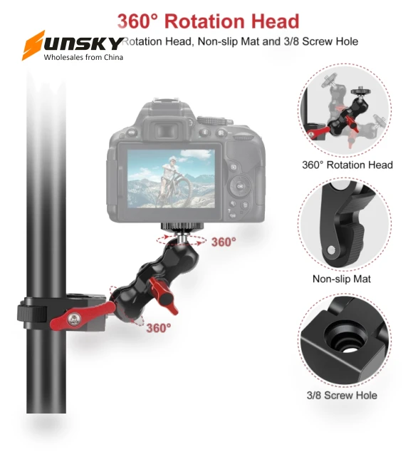 Multi-function Magic Arm Ball Mount Clamp Crab Pliers Clip — Mounts & Clamps, PULUZ
