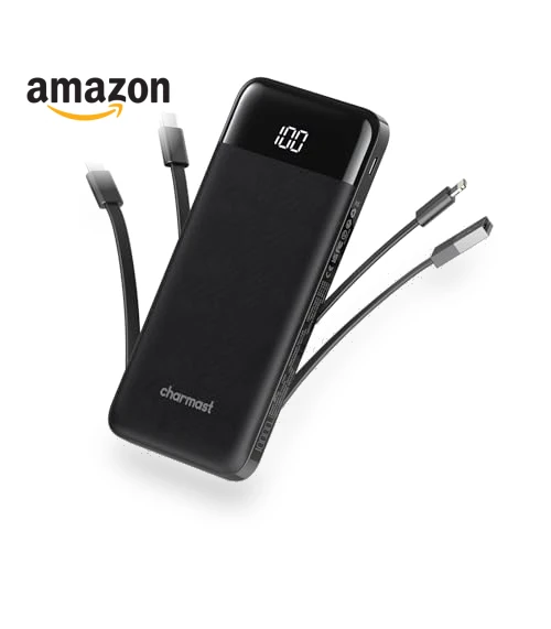 Portable Charger with Built-in Cables — Mobile Power Solutions, Charmast
