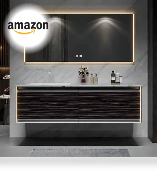 Single Sink Bathroom Vanity Cabinet with Smart Mirror — Shower, ZGNBSD